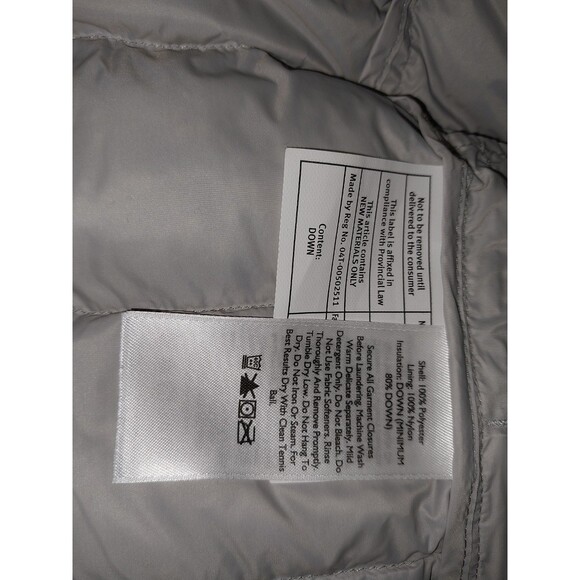 Eddie Bauer 650 Power Fill Ribbed Puffer Jacket Women’s Medium Gray - Picture 6 of 7